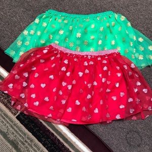 Kids holiday skirts